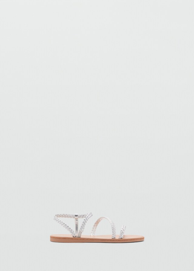 Mango Sandali Fasce Intrecciate