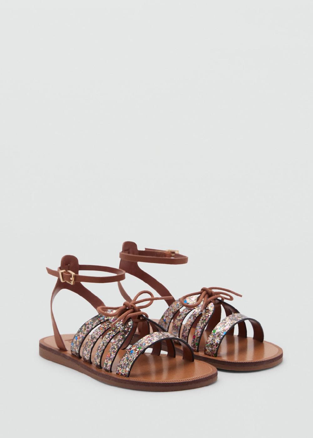 Mango Sandali fasce laccio