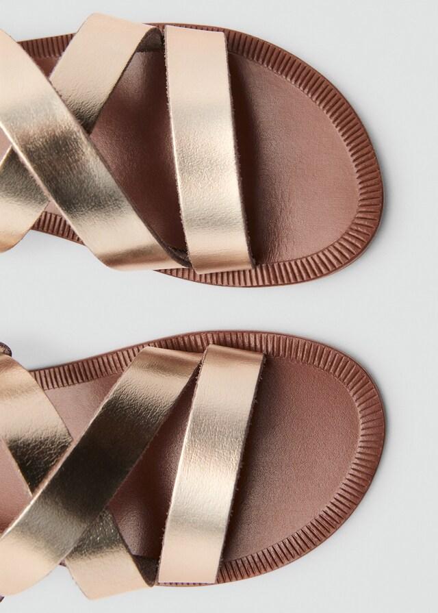 Mango Sandali Fasce Metallizzate