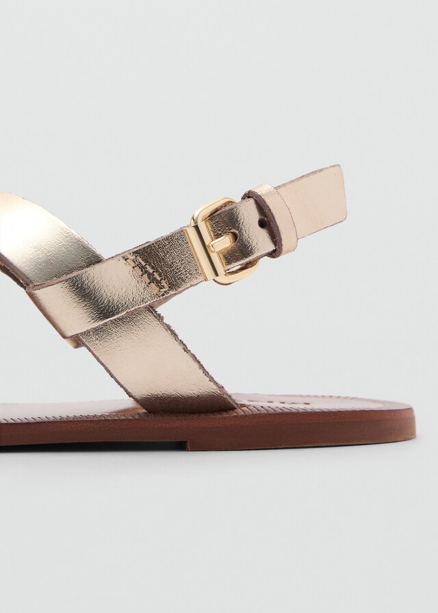 Mango Sandali Fasce Metallizzate