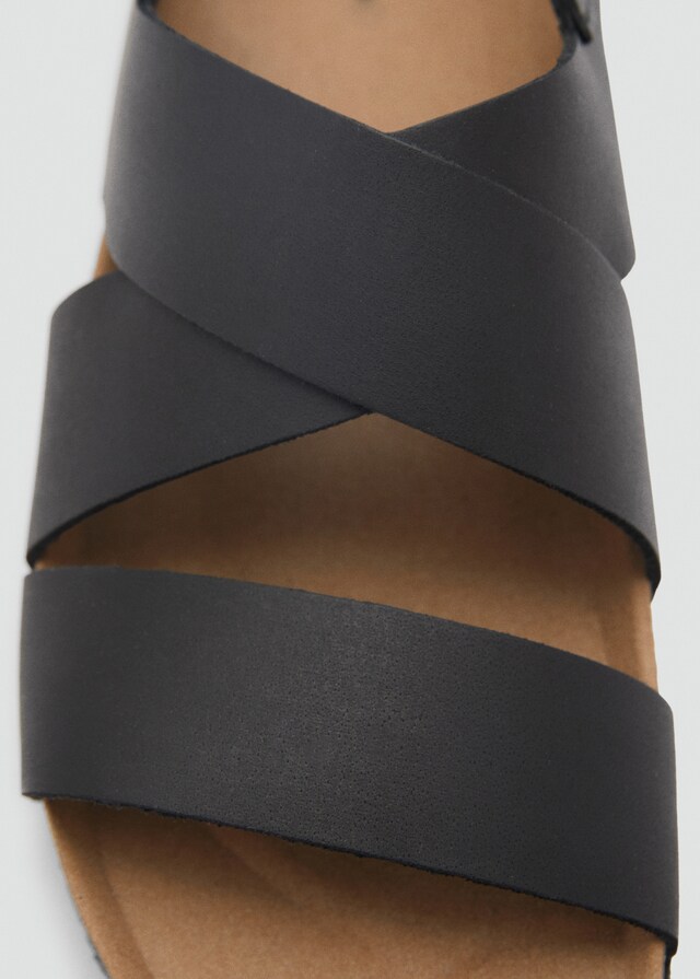 Mango Sandali Incrociati Fibbia Pelle