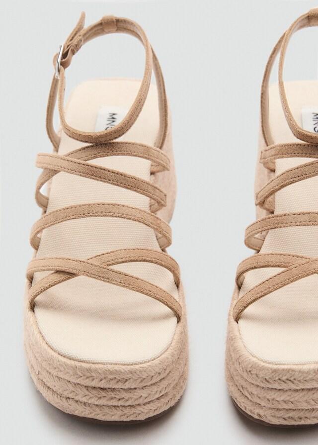 Mango Sandali Sparto Plateau