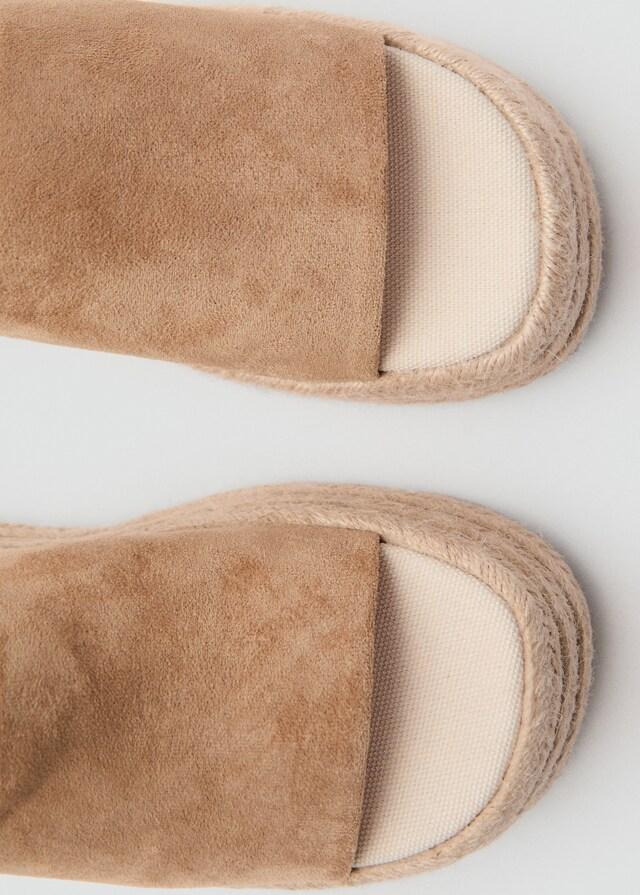 Mango Sandali Sparto Plateau