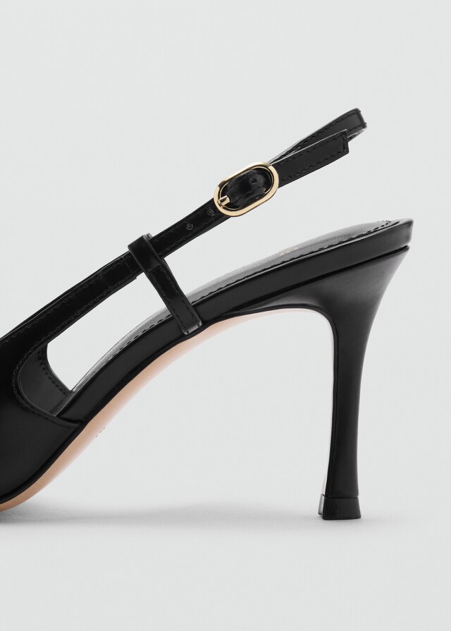 Mango Scarpa Tacco Pelle Punta