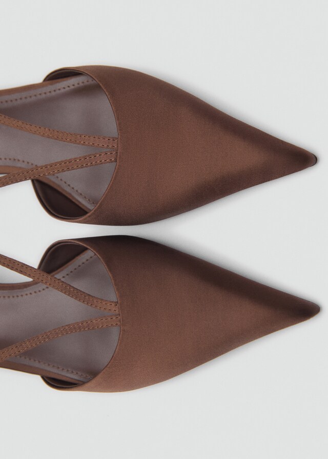 Mango Scarpe Kitten Raso Fasce