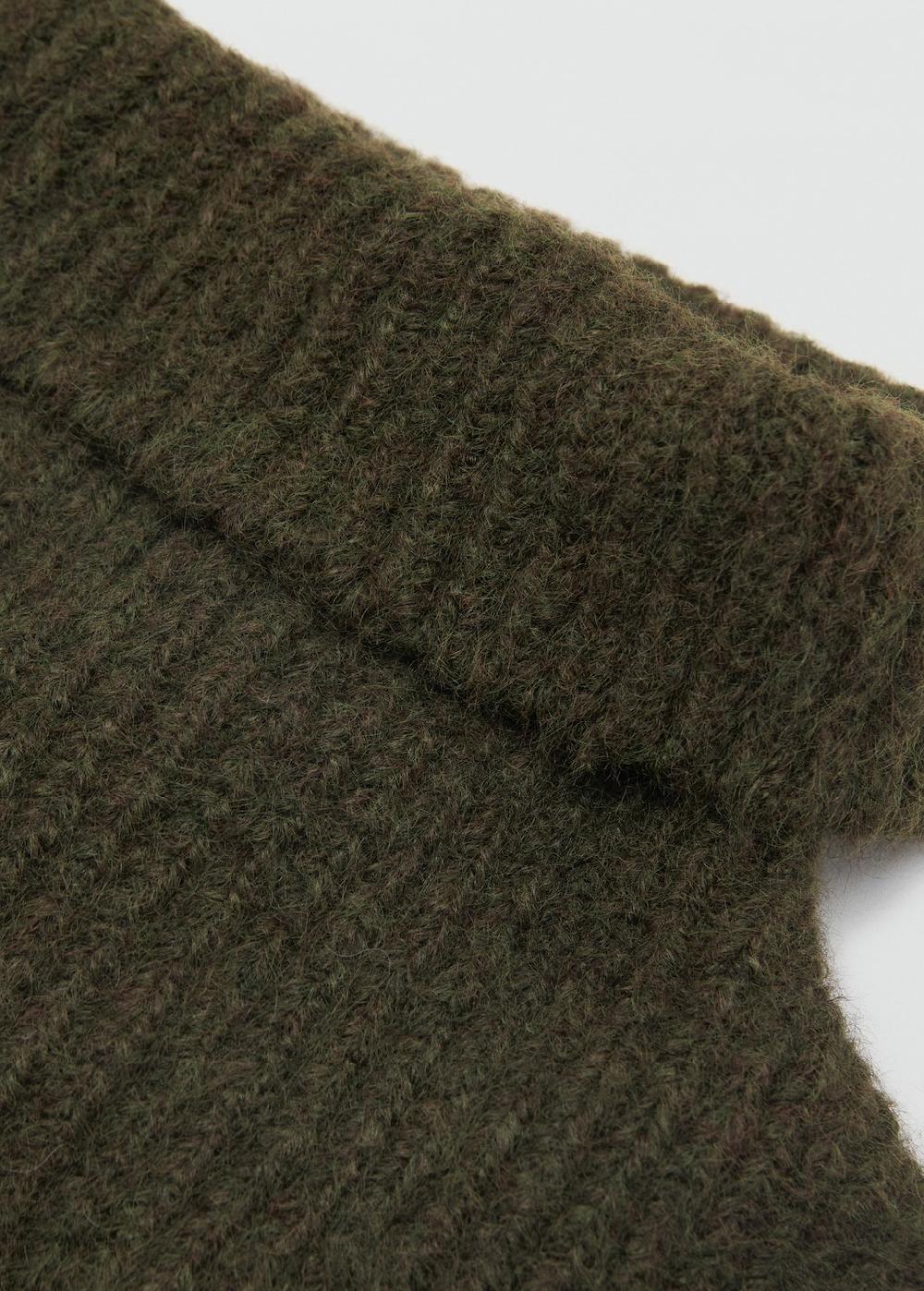 Mango Scialle collo con risvolto crop