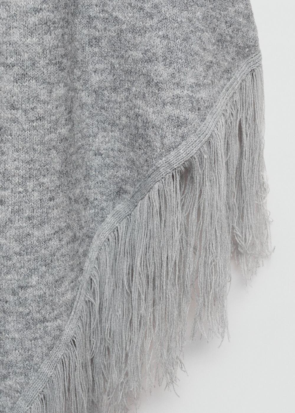 Mango Scialle maglia estremità frange