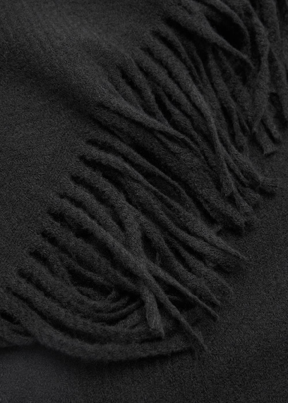 Mango Sciarpa tinta unita frange