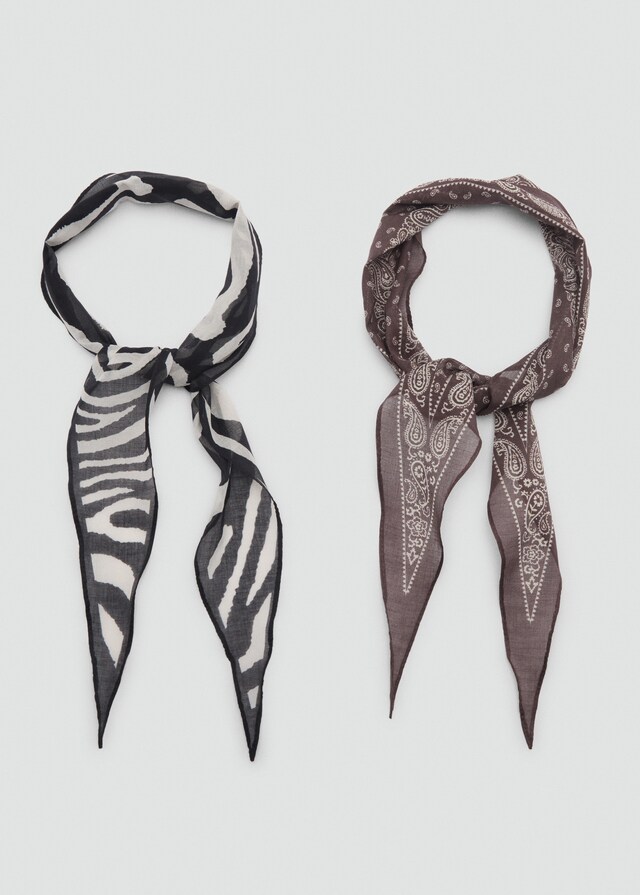 Mango Set Di 2 Foulard Stampati