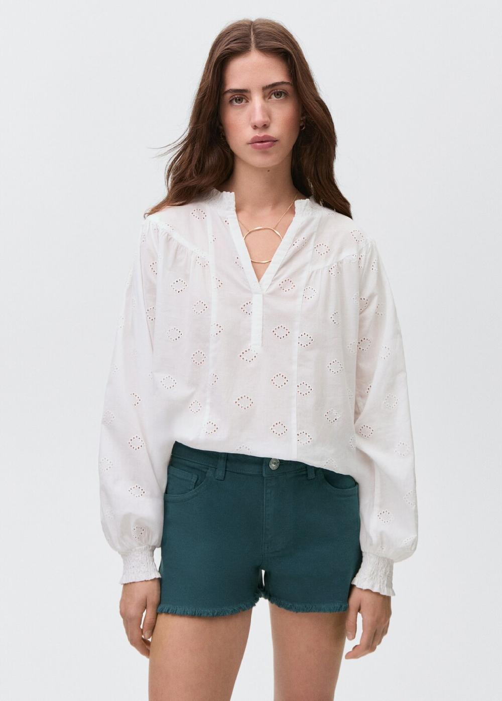 Mango Short bordo inferiore sfilacciato