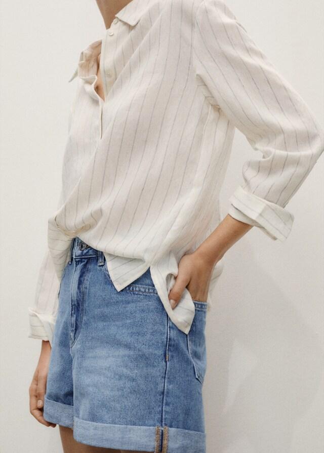 Mango Short Denim Mom-fit