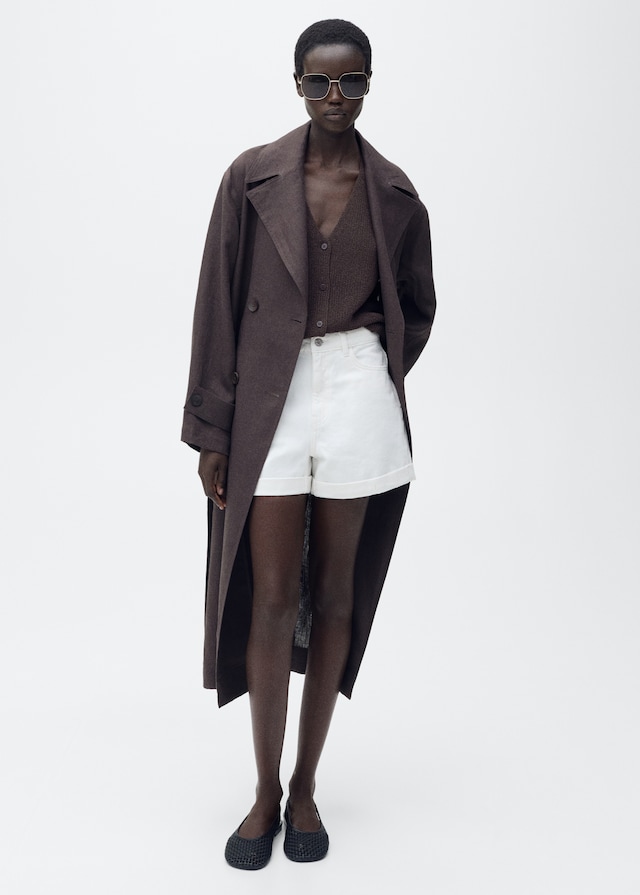 Mango Short Denim Mom-fit