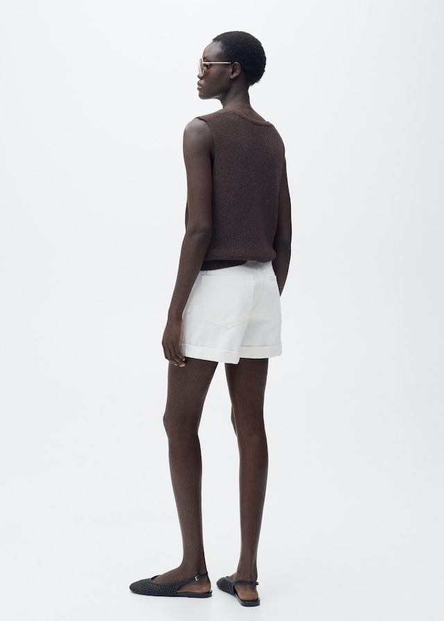 Mango Short Denim Mom-fit