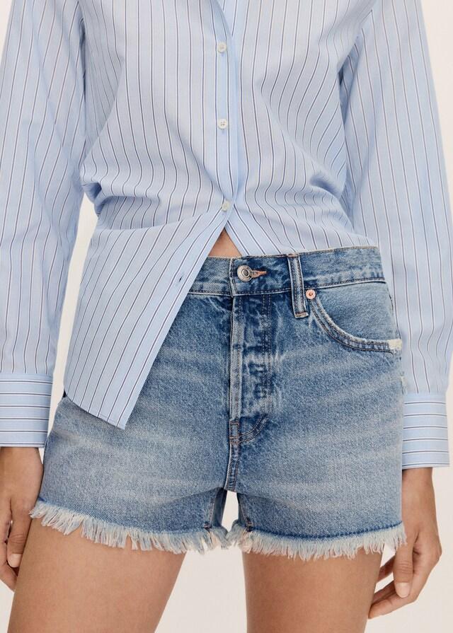 Mango Short Denim Orlo Sfilacciato