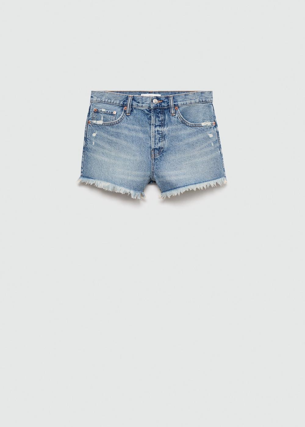 Mango Short denim orlo sfilacciato