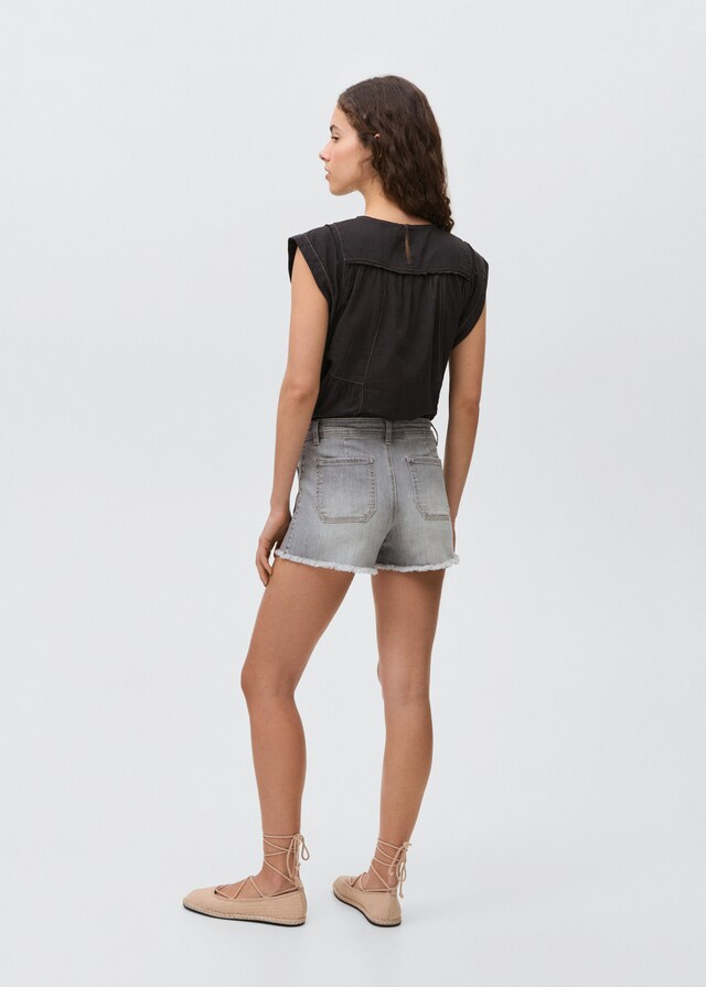 Mango Short Denim Sfilacciati