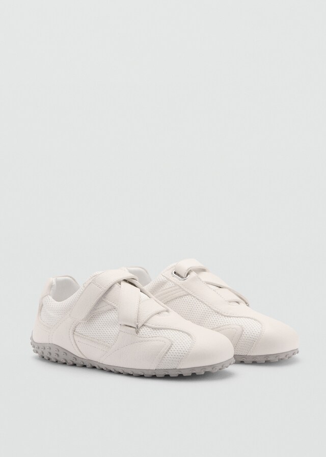 Mango Sneaker Canvas Pelle