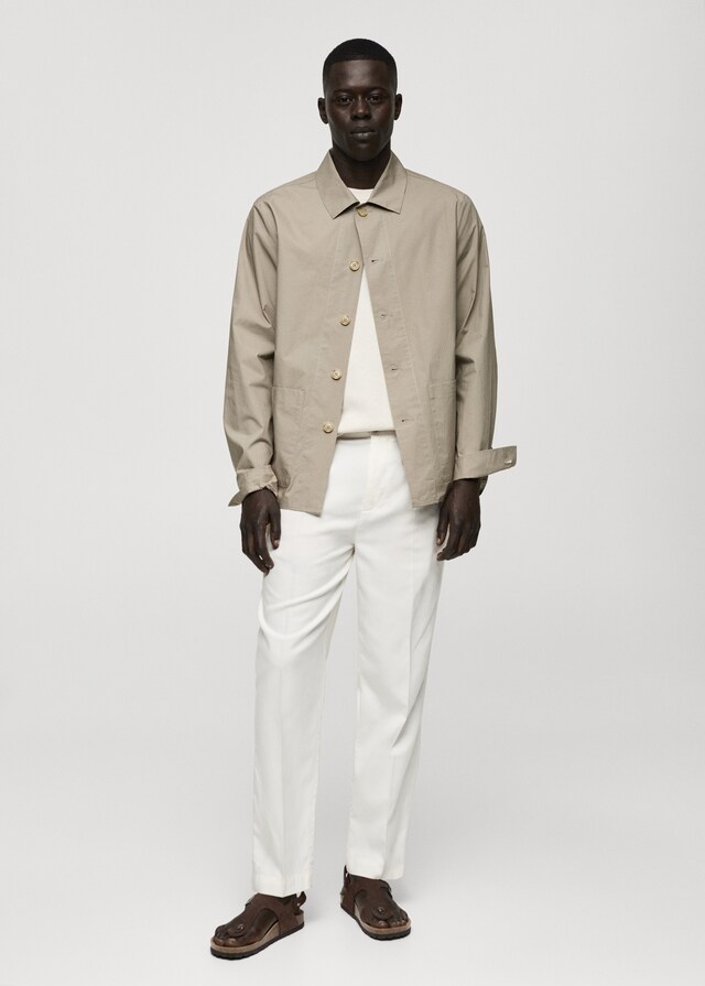 Mango Sovracamicia 100% Cotone Popeline