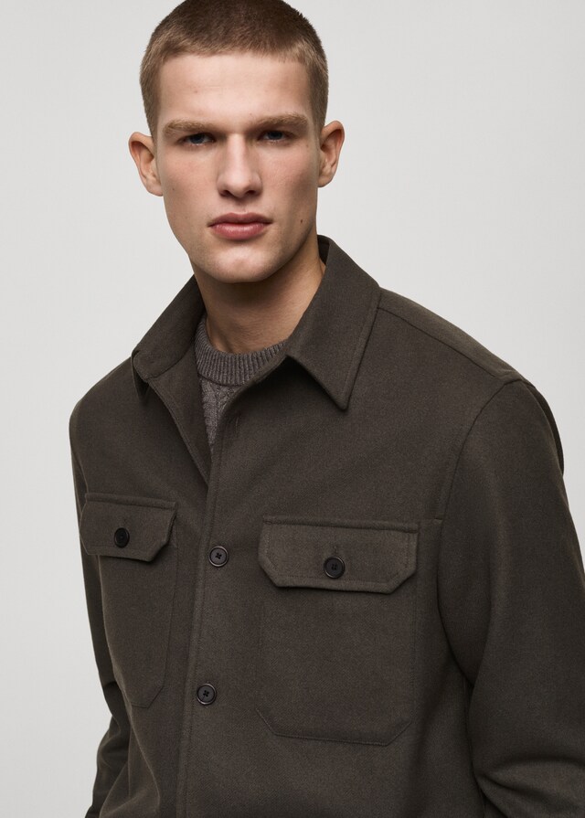 Mango Sovracamicia Flanella Misto Lana