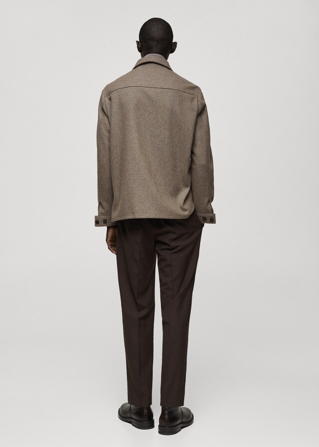 Mango Sovracamicia Misto Lana Flanella