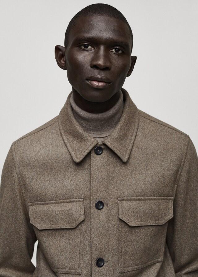 Mango Sovracamicia Misto Lana Flanella