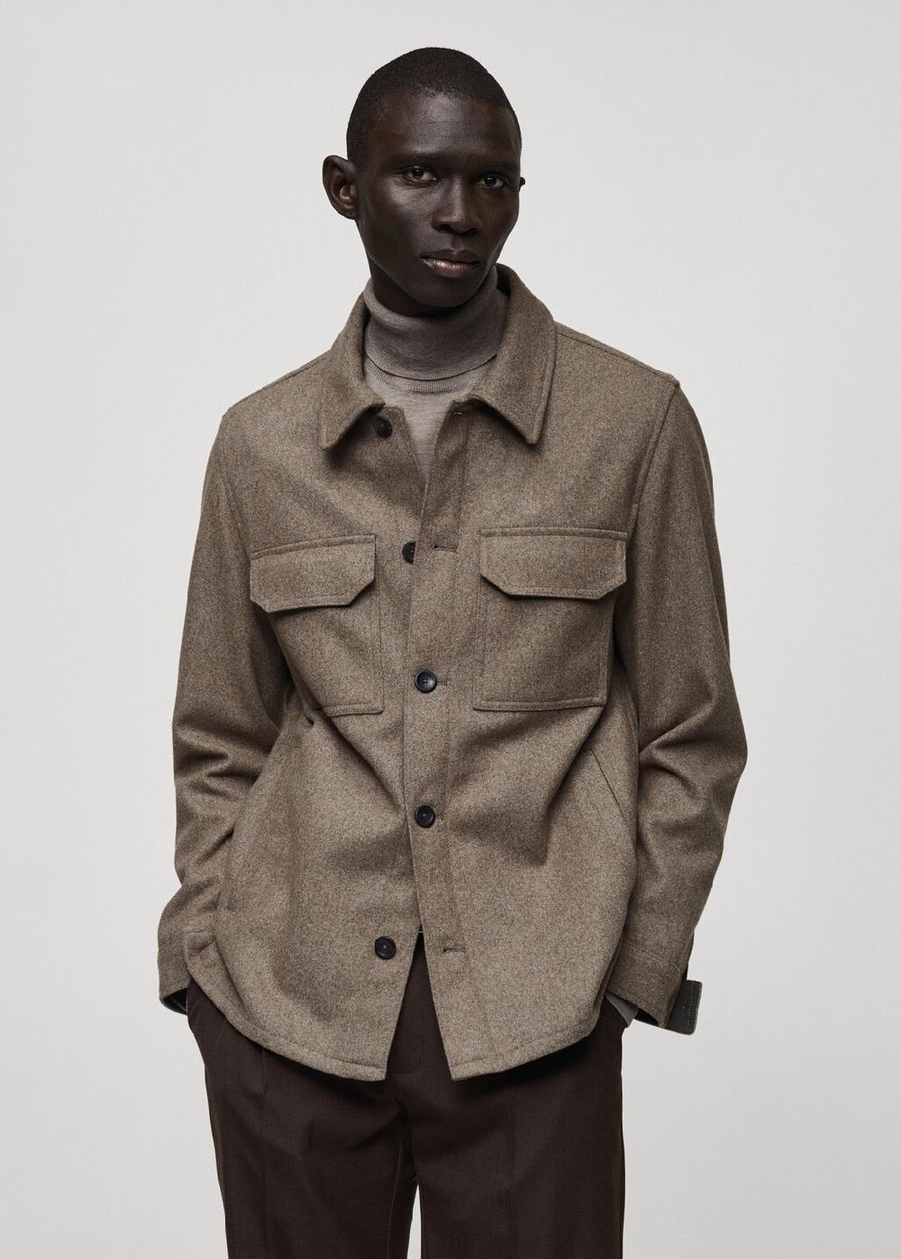 Mango Sovracamicia misto lana flanella