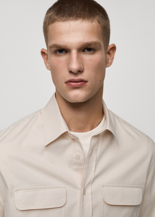 Mango Sovracamicia Twill Di Cotone Tasche