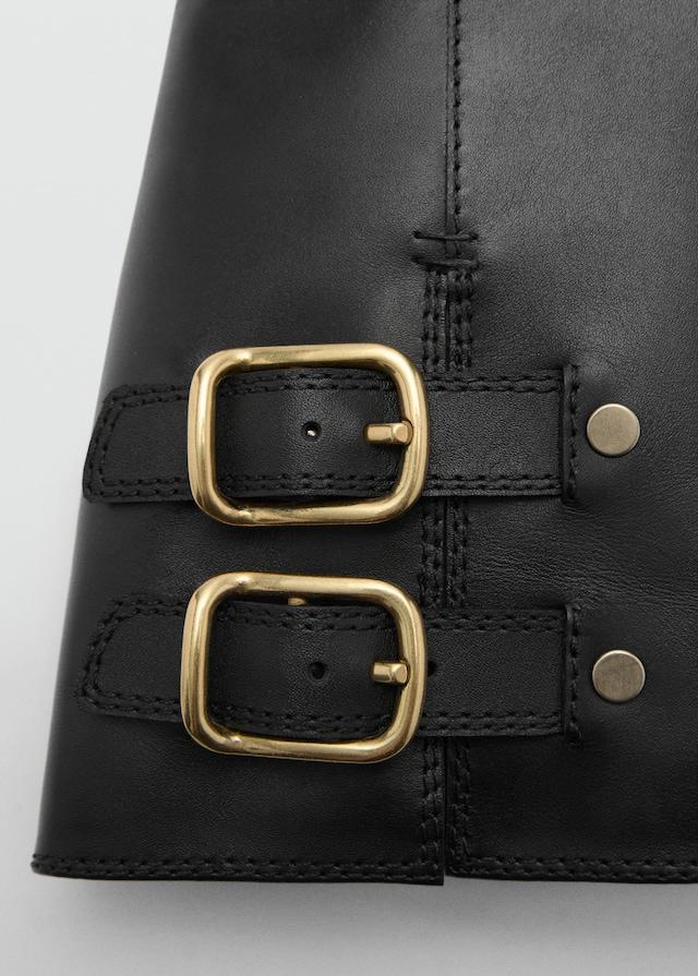 Mango Stivaletti Pelle Fibbie