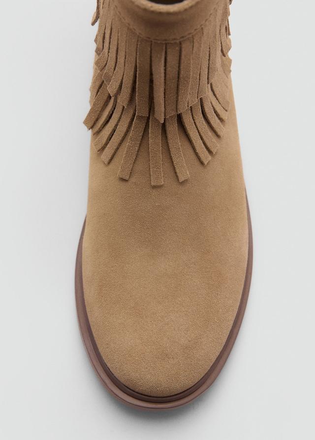 Mango Stivaletti Pelle Frange