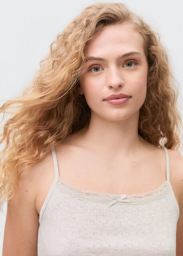 Mango Swiss Embroidered Pajama Set