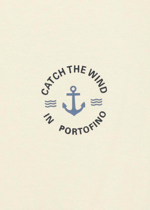 Mango T-shirt Cotone Stampa Disegno