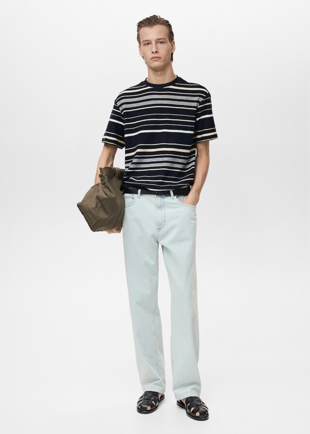 Mango T-shirt Regular Fit 100% Cotone Righe