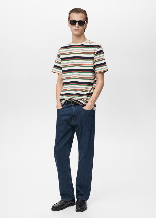 Mango T-shirt Regular Fit 100% Cotone Righe