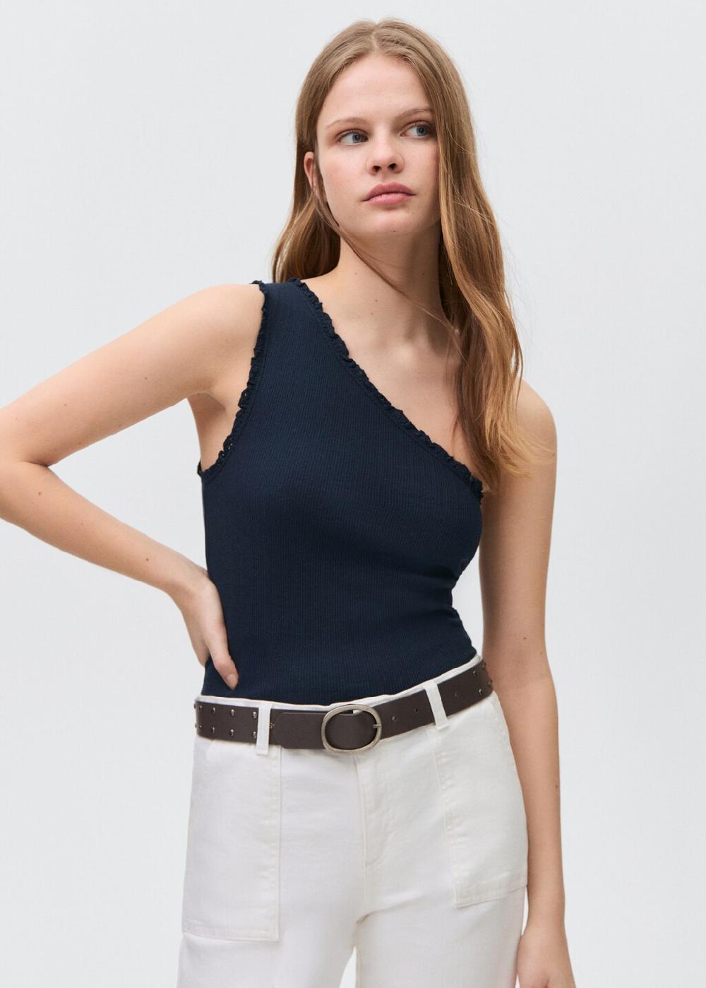 Mango Top asimmetrico pizzo
