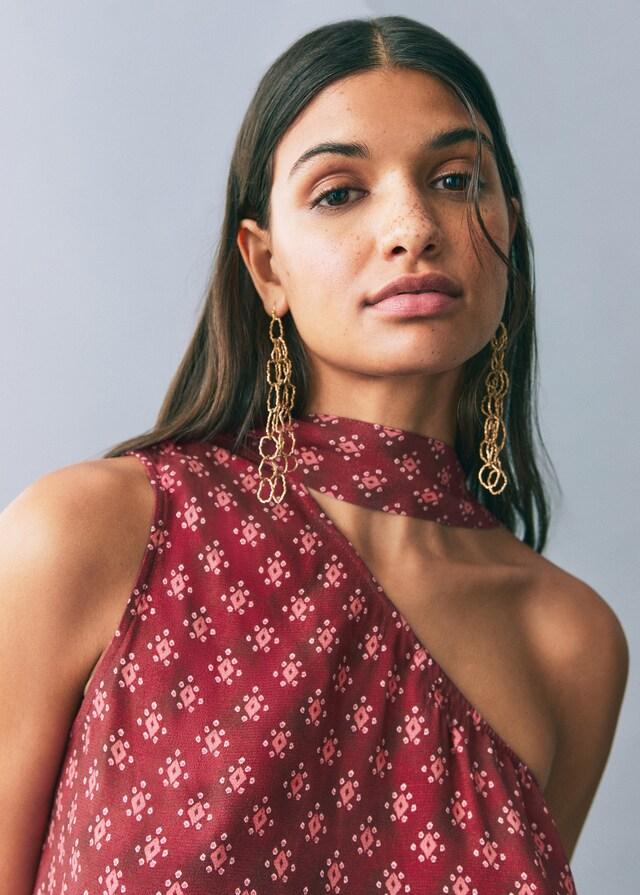Mango Top Asimmetrico Stampato
