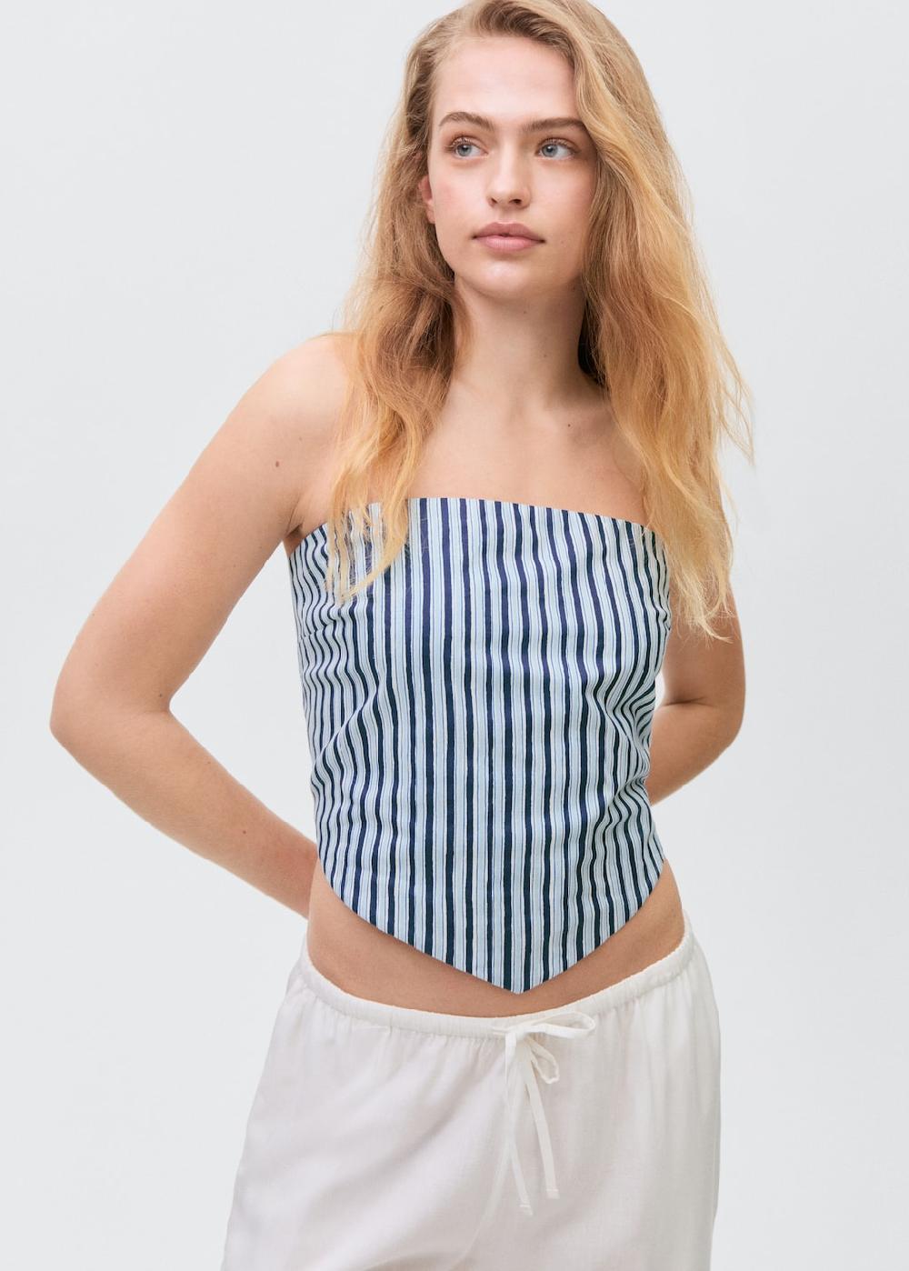 Mango Top bandana a V