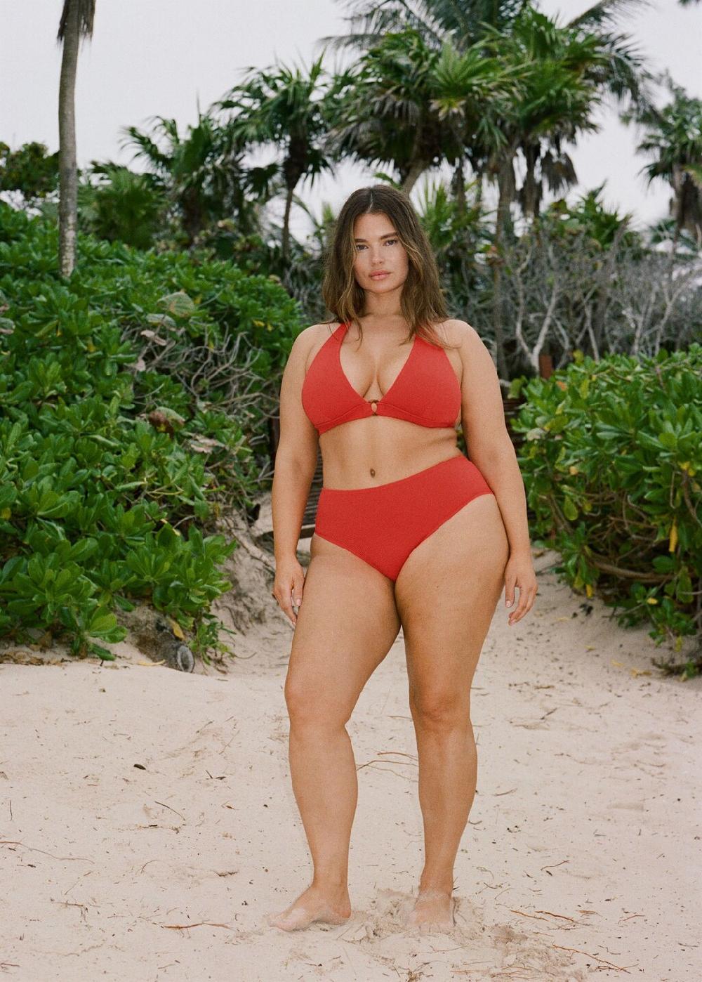 Mango Top bikini texture anello decorativo