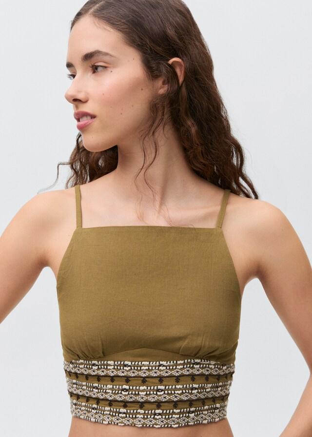 Mango Top Cotone Lino