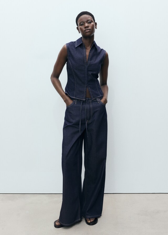 Mango Top Denim Avvitato