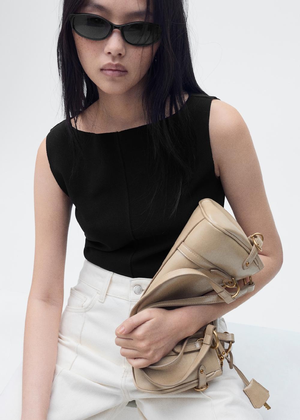 Mango Top maglia collo a barca