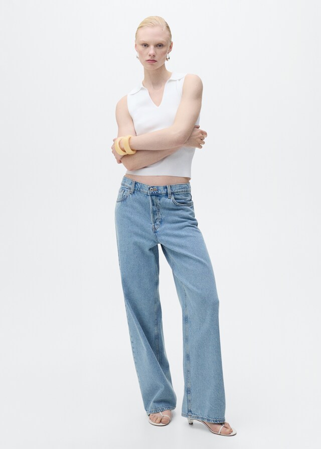 Mango Top Maglia Collo Polo