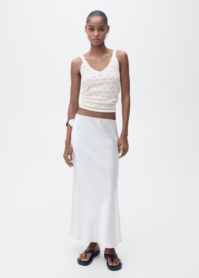 Mango Top Maglia Dettagli Traforati