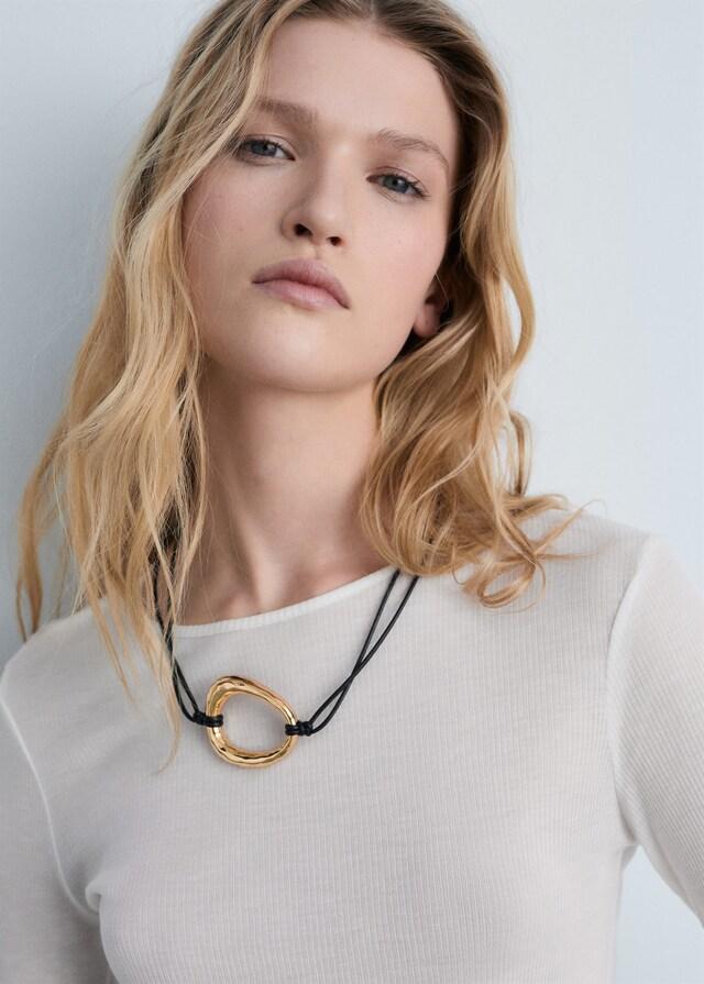 Mango Top Maglia Sottile Coste