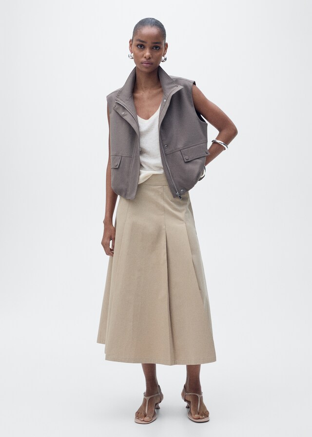 Mango Top Spallini Lino