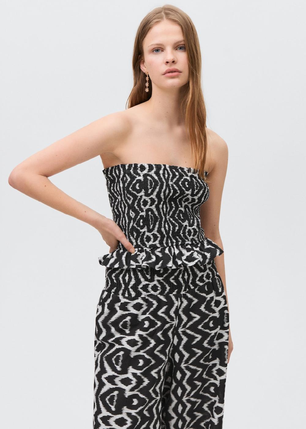 Mango Top stampato volant