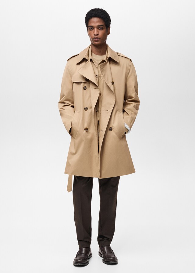 Mango Trench Cintura Water Repellent