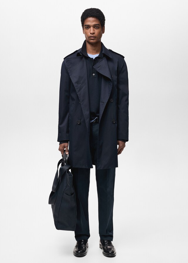 Mango Trench Cintura Water Repellent