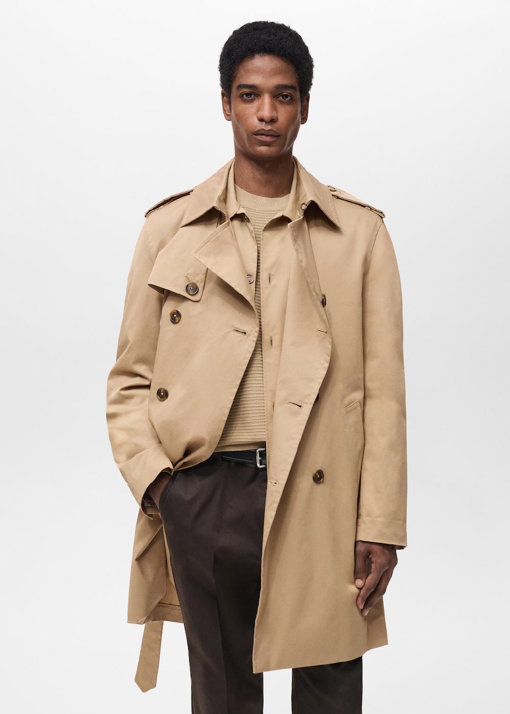 Mango Trench cintura water repellent