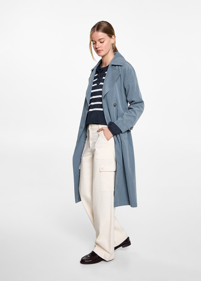 Mango Trench Fluido Cintura