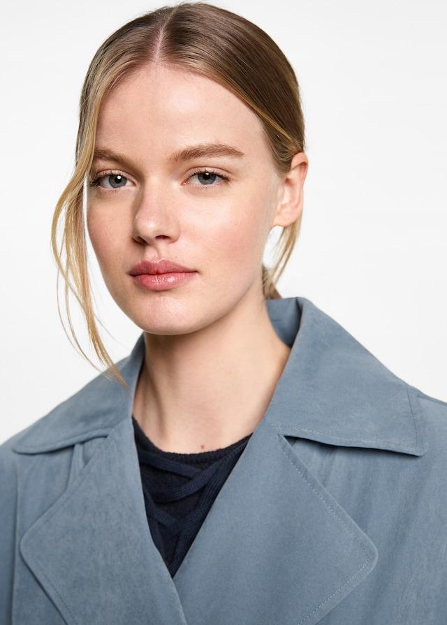 Mango Trench Fluido Cintura